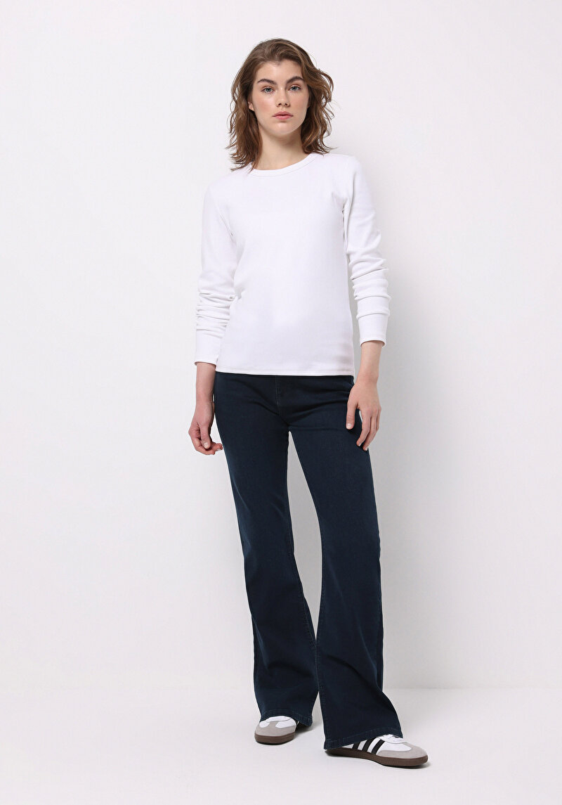 Imagine a Pantaloni De Dama Albastru Inchis Regular Fit 791 Monica Cl1077135