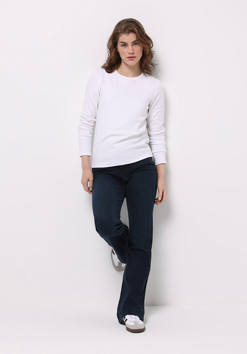 Afișați detalii pentru Pantaloni De Dama Albastru Inchis Regular Fit 791 Monica Cl1077135