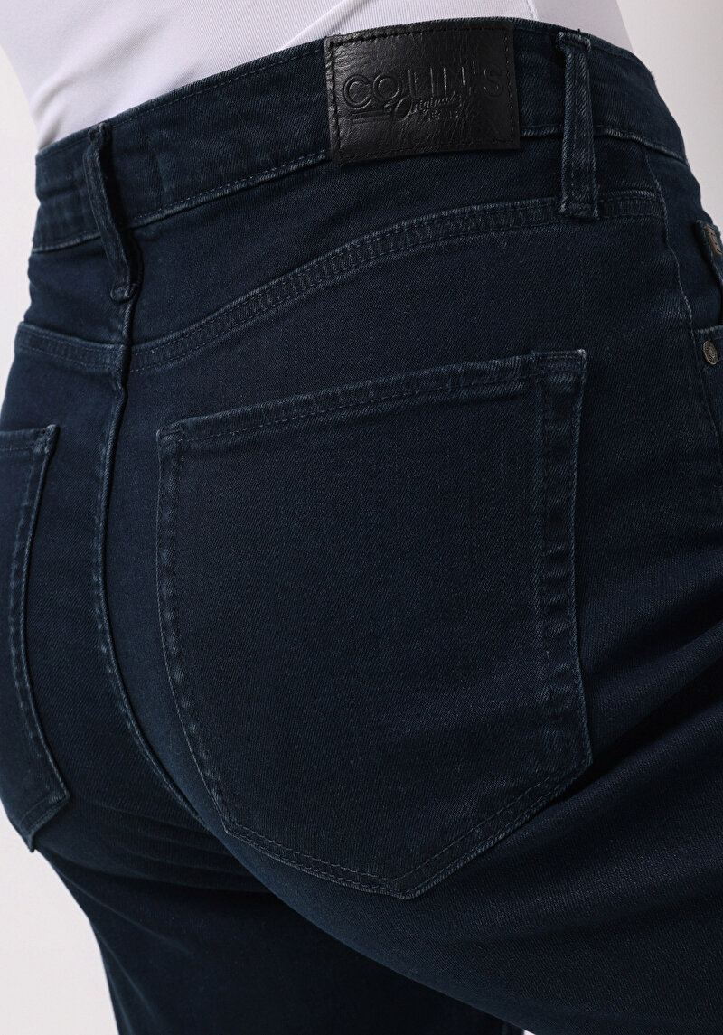 Afișați detalii pentru Pantaloni De Dama Albastru Inchis Regular Fit 791 Monica Cl1077135