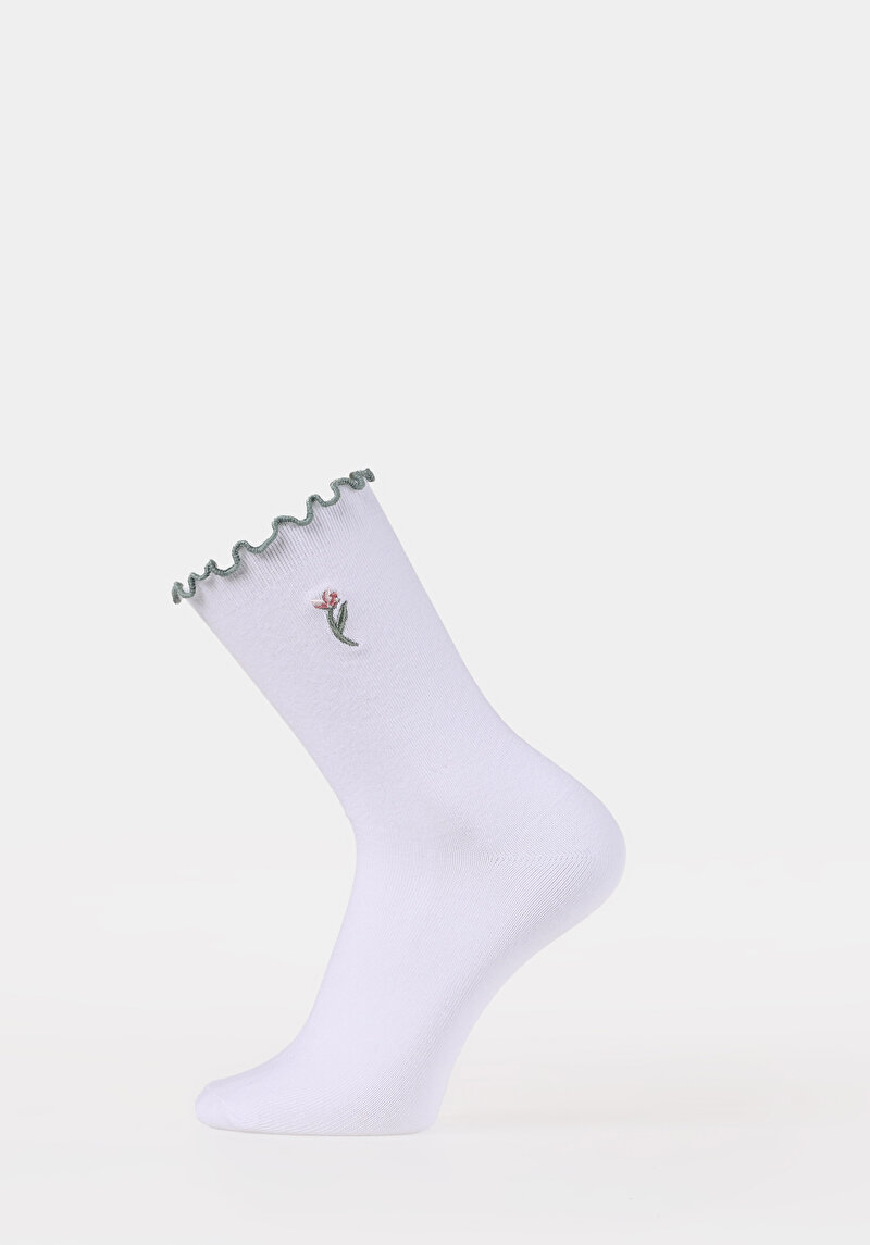 Imagine a Sosete De Dama Alb Modern Fit  Cl1079571