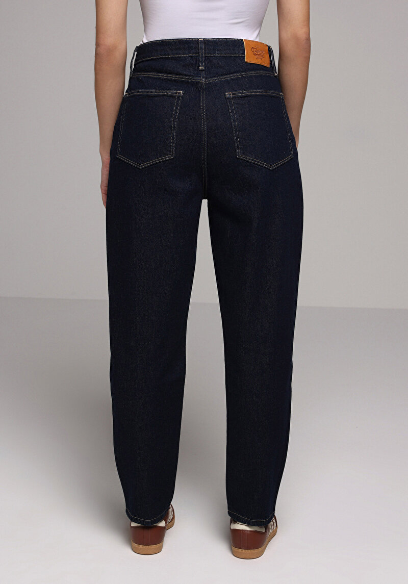 Imagine a Pantaloni De Dama Albastru Inchis Mom Fit 896 Maria Cl1078233