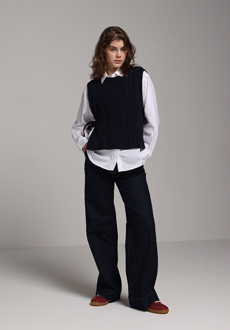 Afișați detalii pentru Pulover De Dama Albastru Marin Regular Fit  Cl1077719