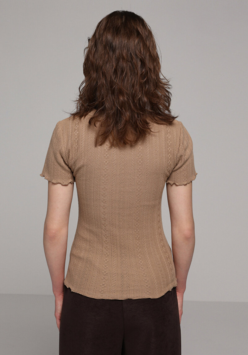 Imagine a Pulover Cu Mâneci Scurte De Dama Maro Slim Fit Cl1077736