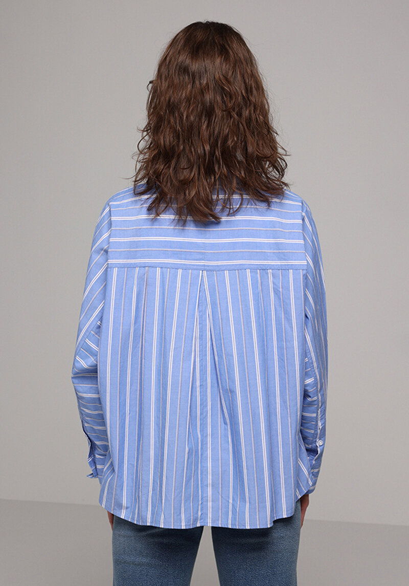 Imagine a Camasa Cu Maneca Lunga De Dama Albastru Fashion Fit Cl1078111