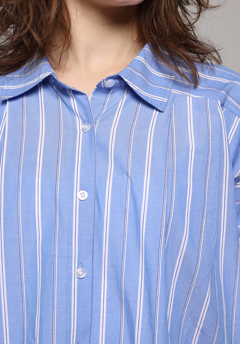 Imagine a Camasa Cu Maneca Lunga De Dama Albastru Fashion Fit Cl1078111