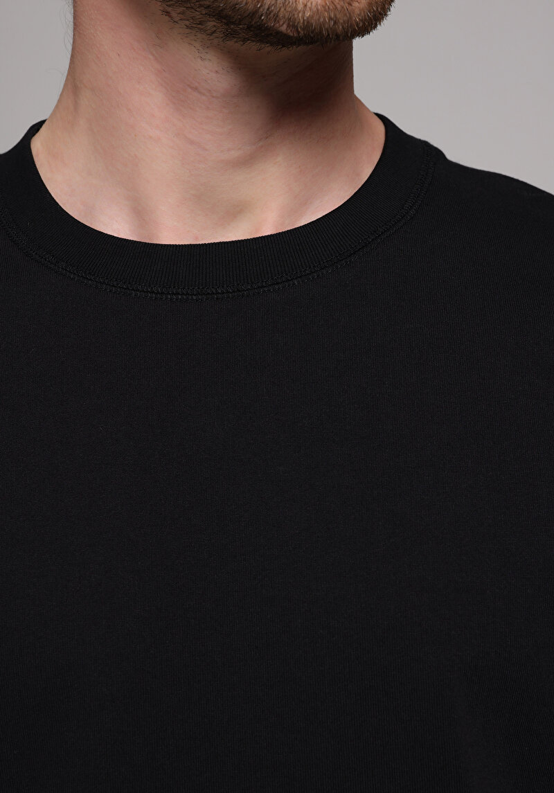 Imagine a Tricou Cu Maneca Scurta De Barbati Negru Comfort Fit Cl1077597