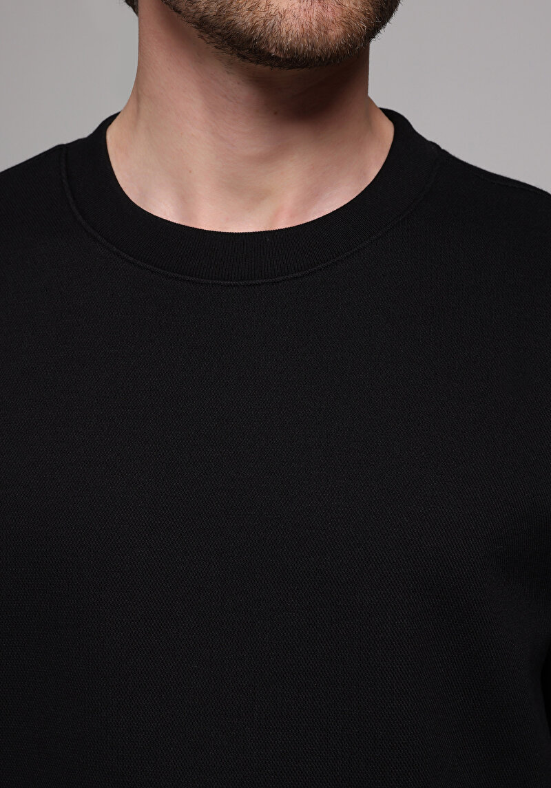 Afișați detalii pentru Hanorac / Bluza De Barbati Negru Regular Fit  Cl1077683