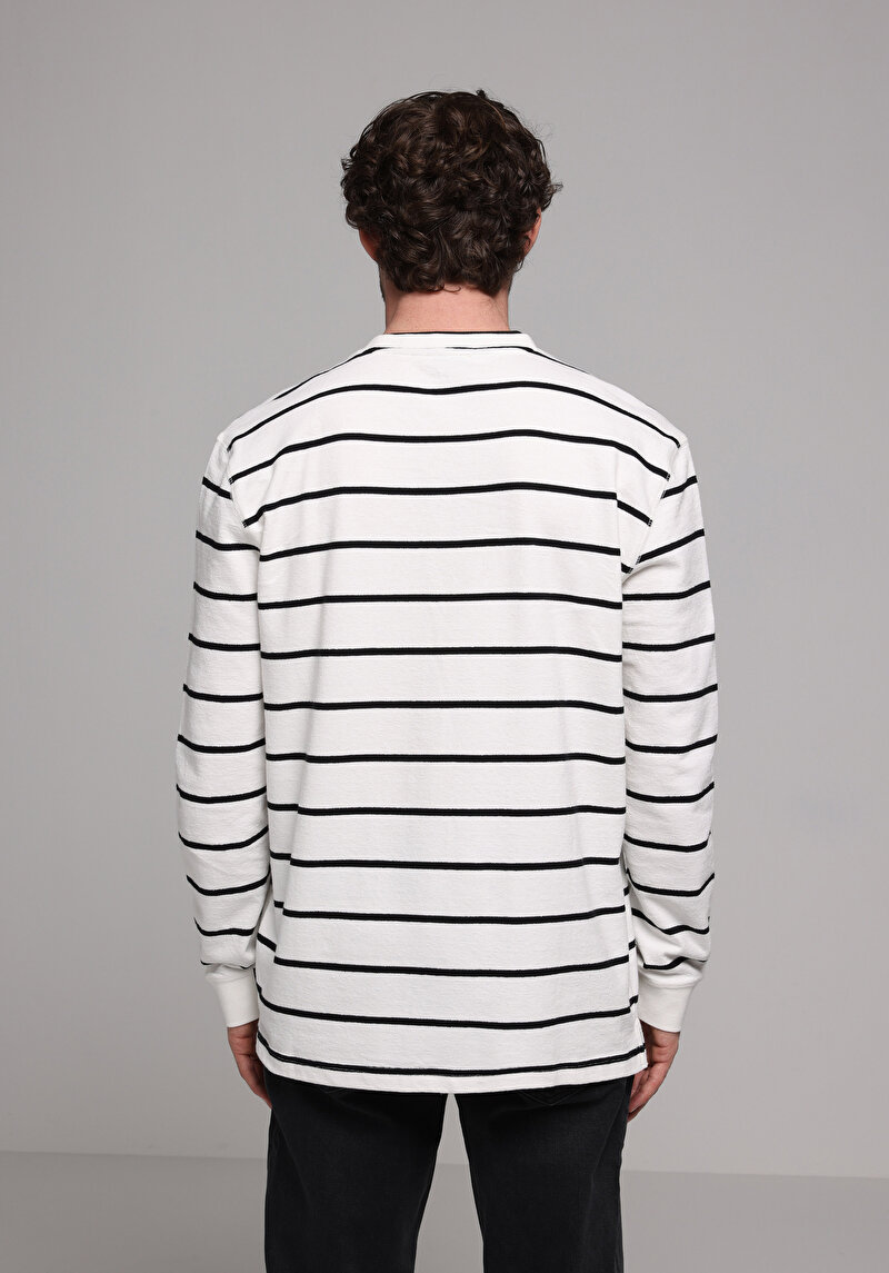 Imagine a Tricou Cu Maneca Lunga De Barbati Alb Comfort Fit Cl1077803