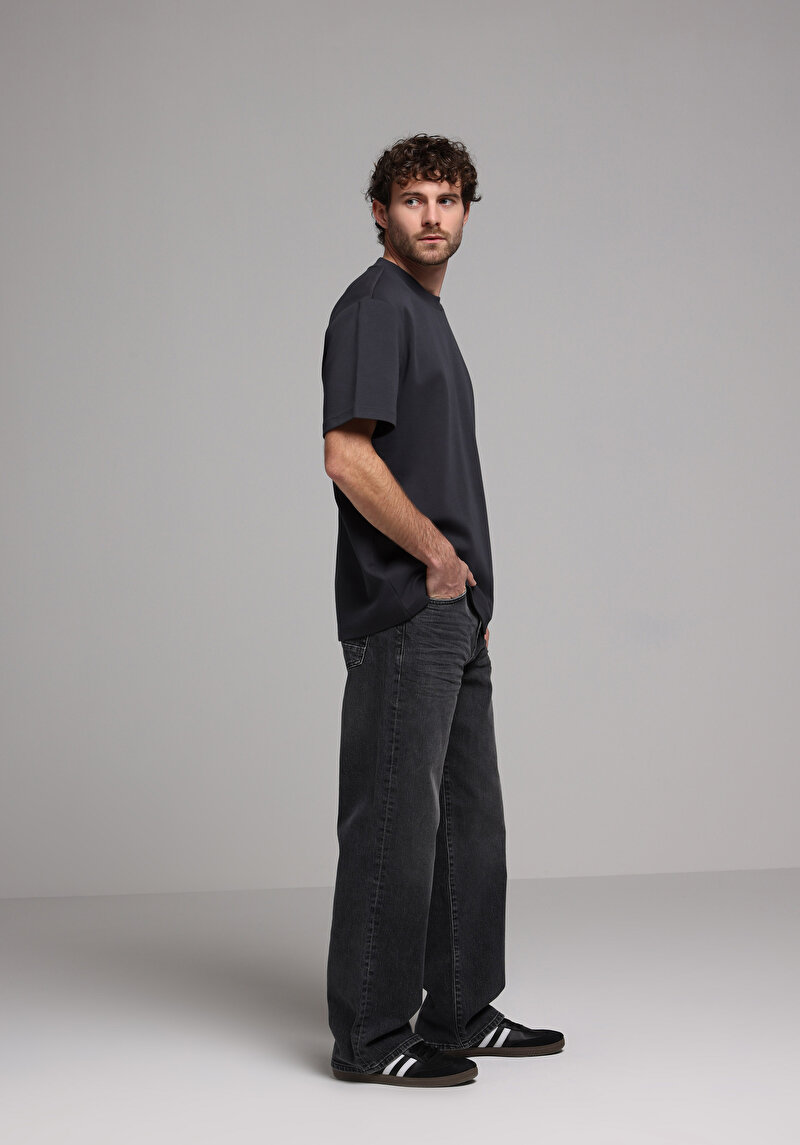 Afișați detalii pentru Pantaloni De Barbati Negru Relaxed Fit  Cl1078189