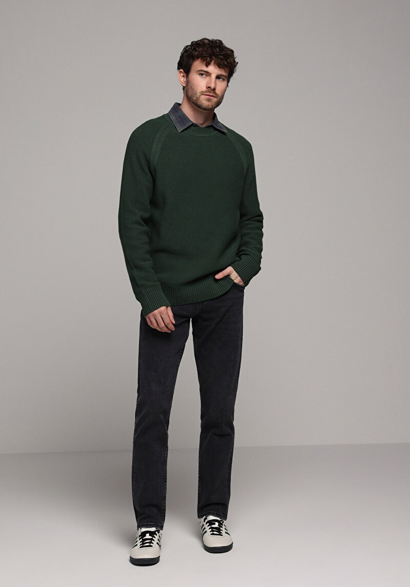 Imagine a Pulover De Barbati Verde Regular Fit Cl1077457