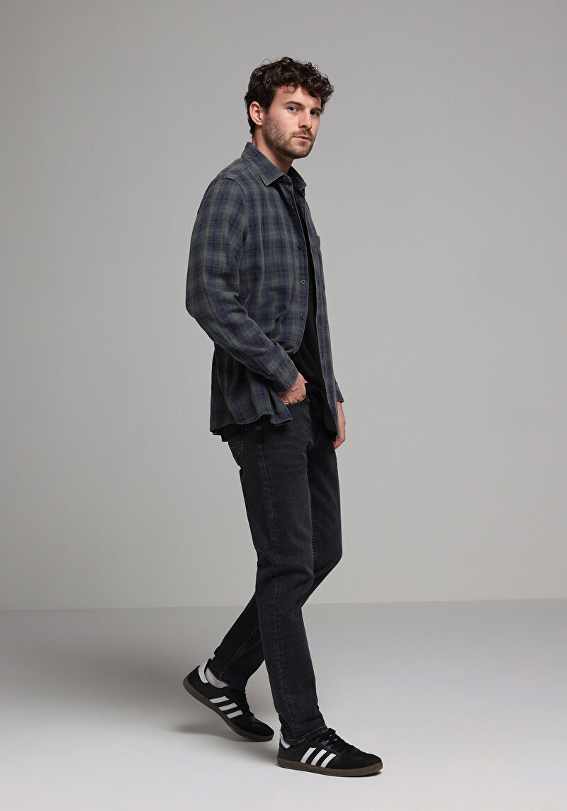 Afișați detalii pentru Camasa Cu Maneca Lunga De Barbati Verde Regular Fit  Cl1077508