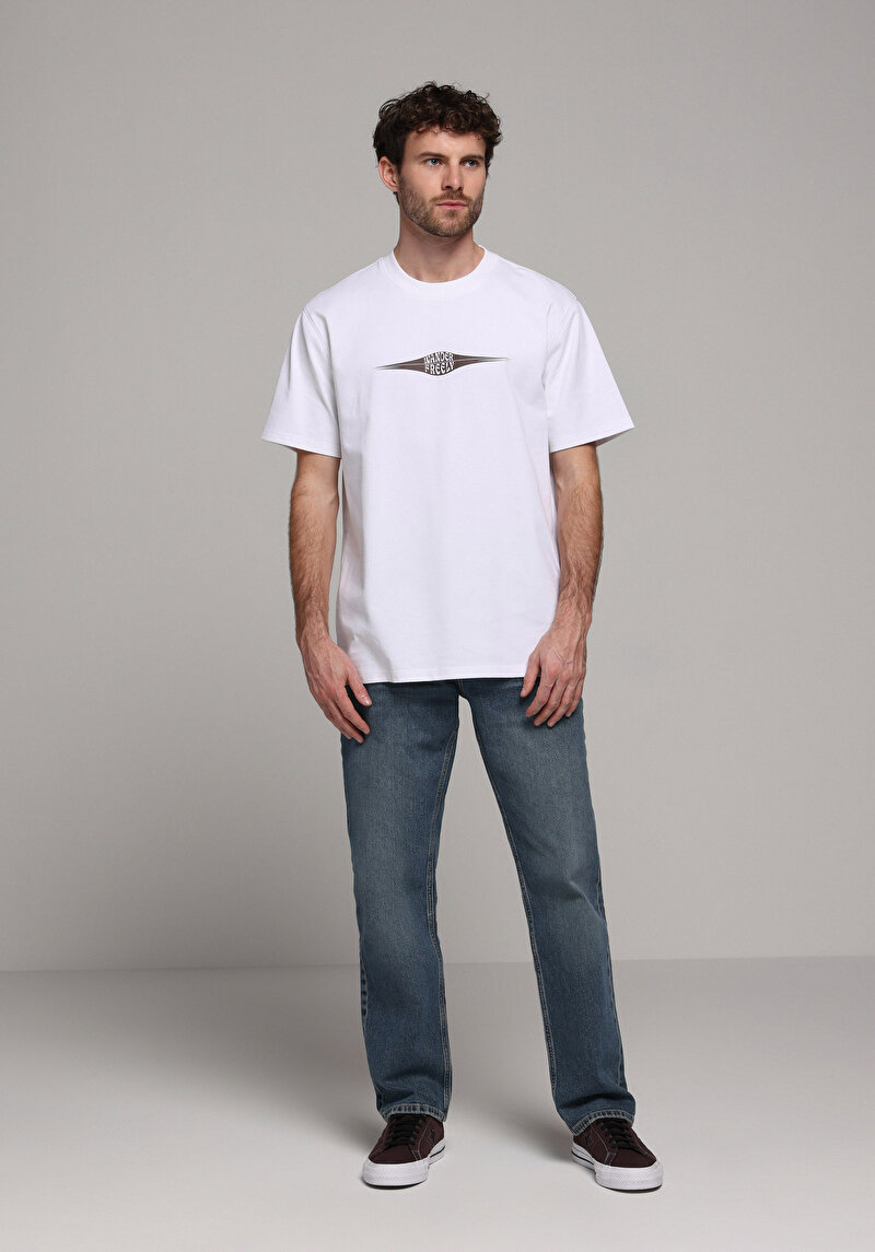 Afișați detalii pentru Tricou Cu Maneca Scurta De Barbati Alb Comfort Fit  Cl1077594