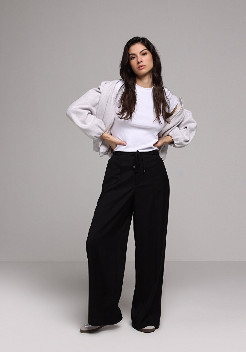 Imagine a Pantaloni De Dama Negru Regular Fit  Cl1077883