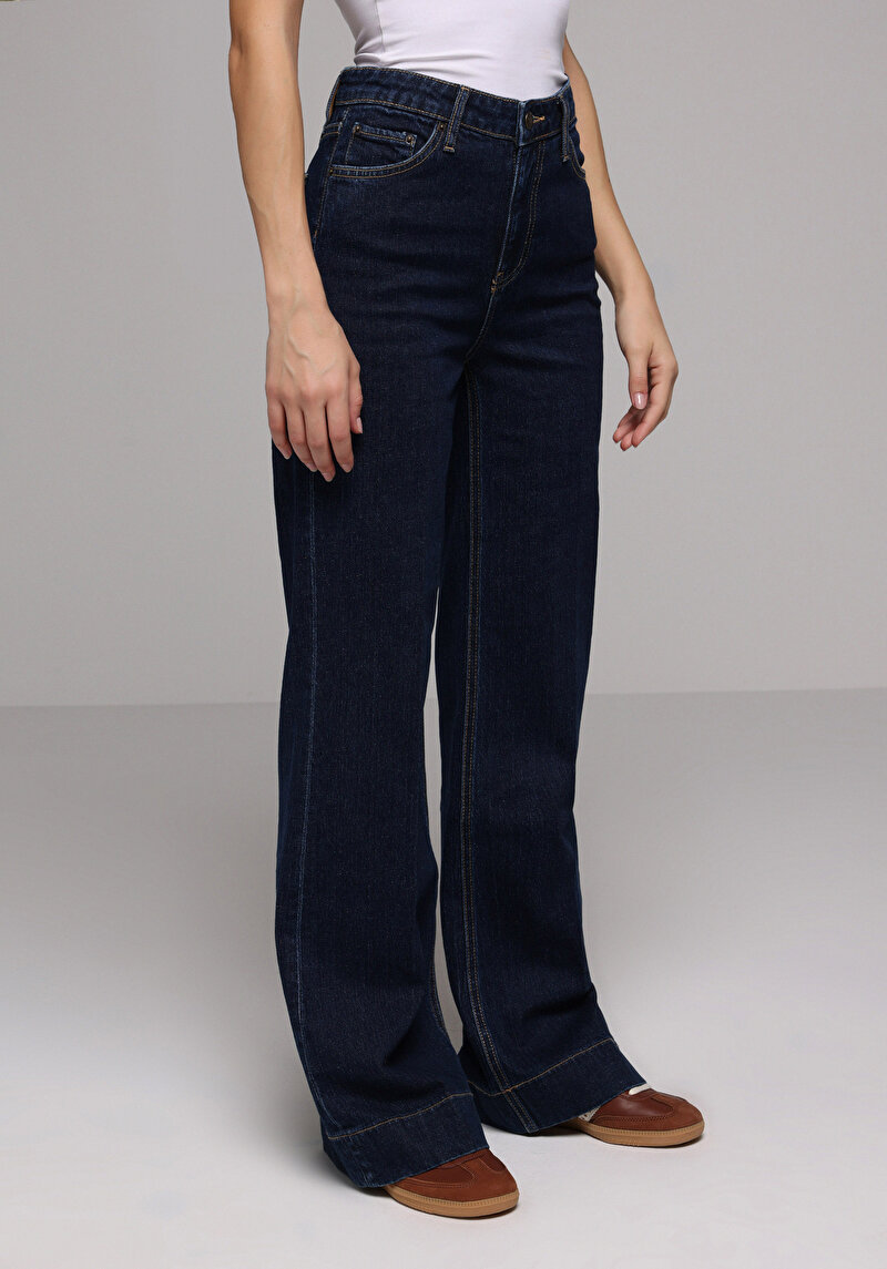 Imagine a Pantaloni De Dama Albastru Inchis Regular Fit 793 Monica Cl1078205