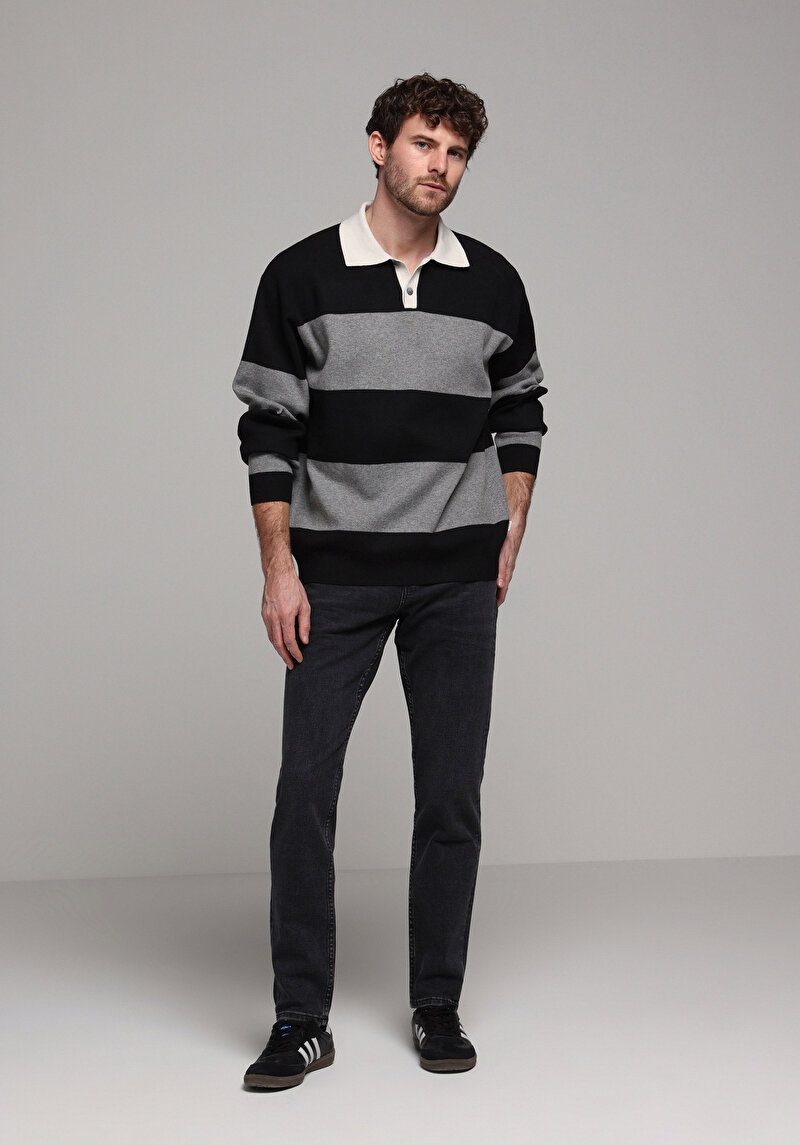 Imagine a Pantaloni De Barbati Negru Straight Fit 044 Karl Cl1078161