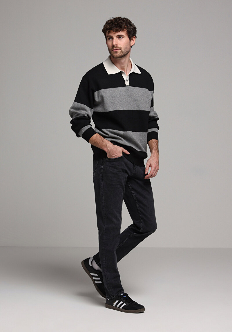 Imagine a Pantaloni De Barbati Negru Straight Fit 044 Karl Cl1078161