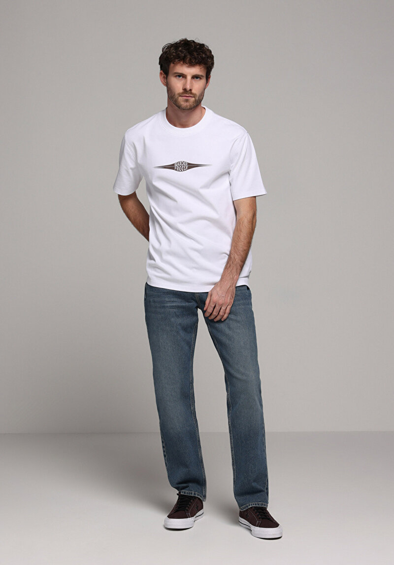 Imagine a Pantaloni De Barbati Albastru Regular Fit 047 Fit Cl1078169