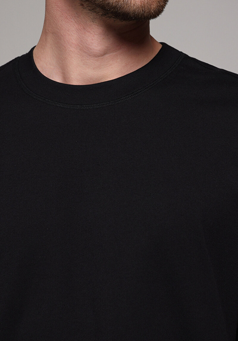 Imagine a Tricou Cu Maneca Scurta De Barbati Negru Oversize Fit Cl1080061