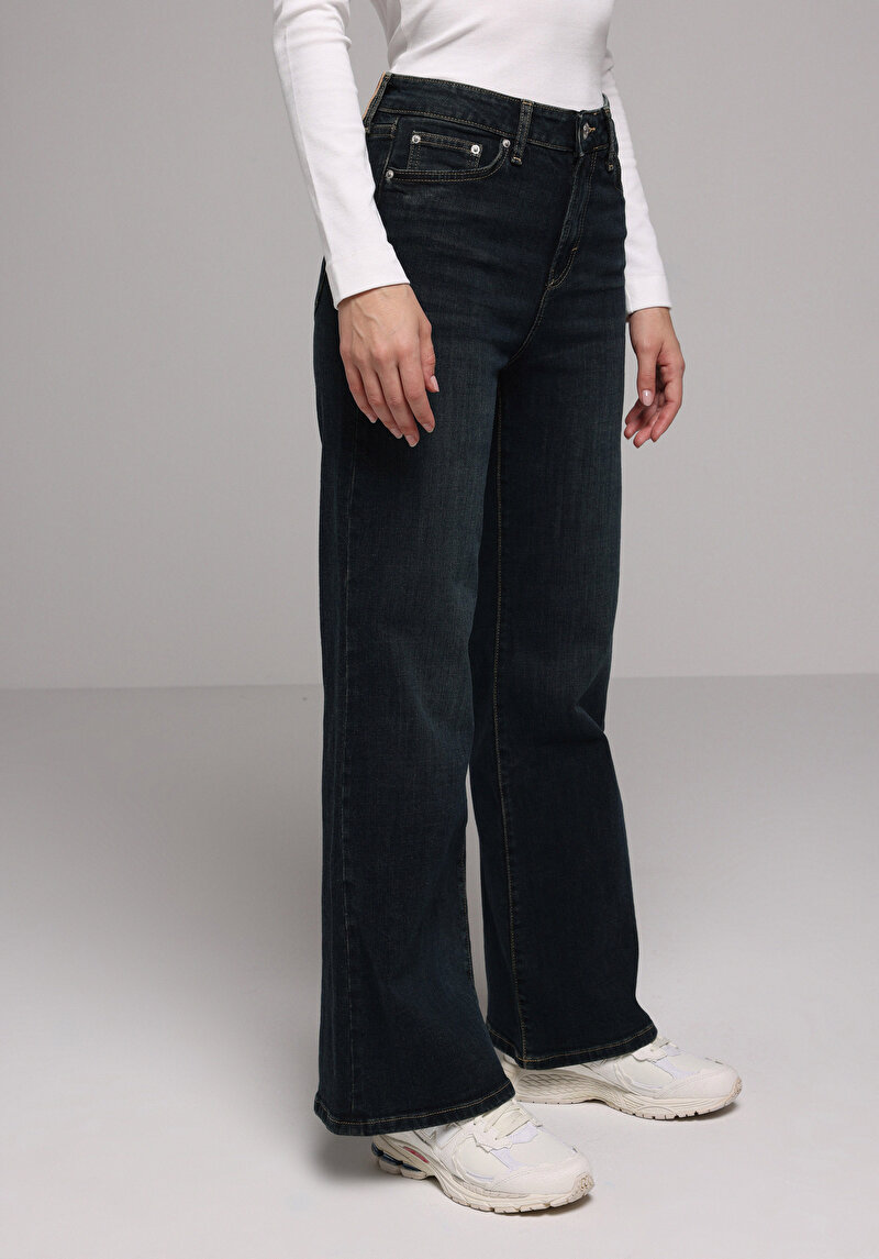 Afișați detalii pentru Pantaloni De Dama Albastru Inchis Regular Fit 793 Monica Cl1078437