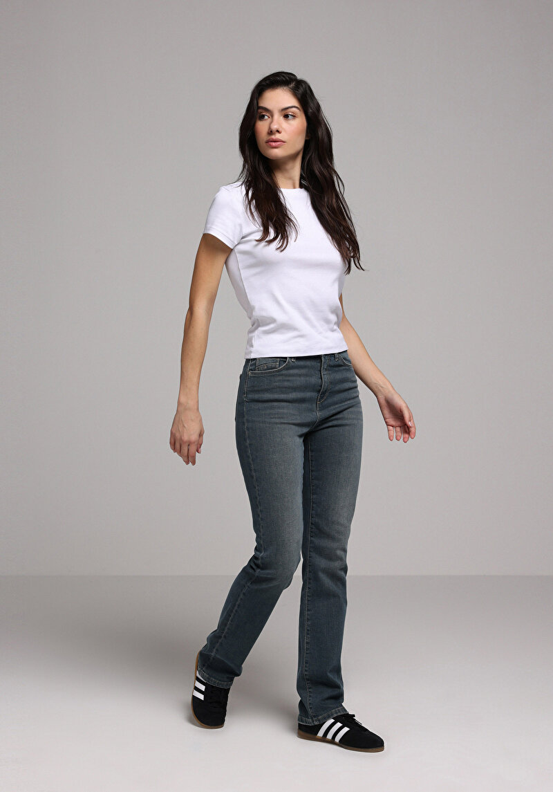 Imagine a Pantaloni De Dama Verde Regular Fit 792 Mila Cl1078990