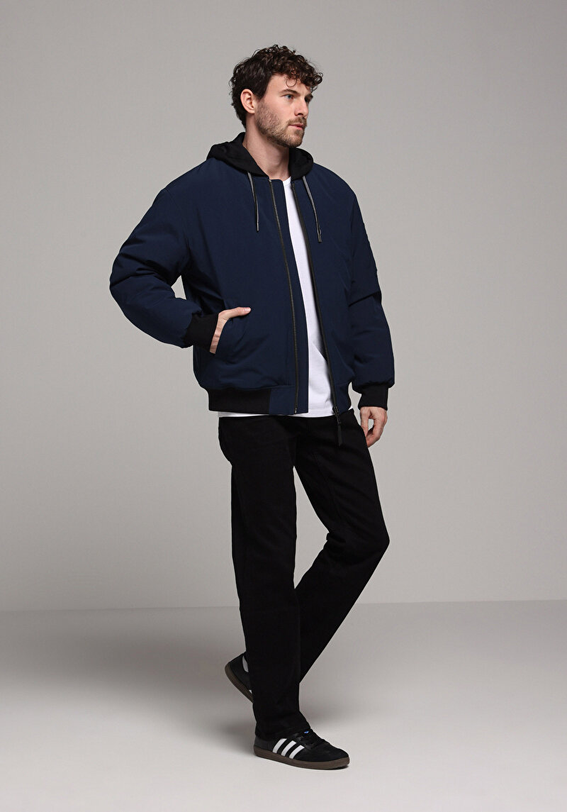 Afișați detalii pentru Jacheta De Barbati Albastru Marin Oversize Fit  Cl1077944