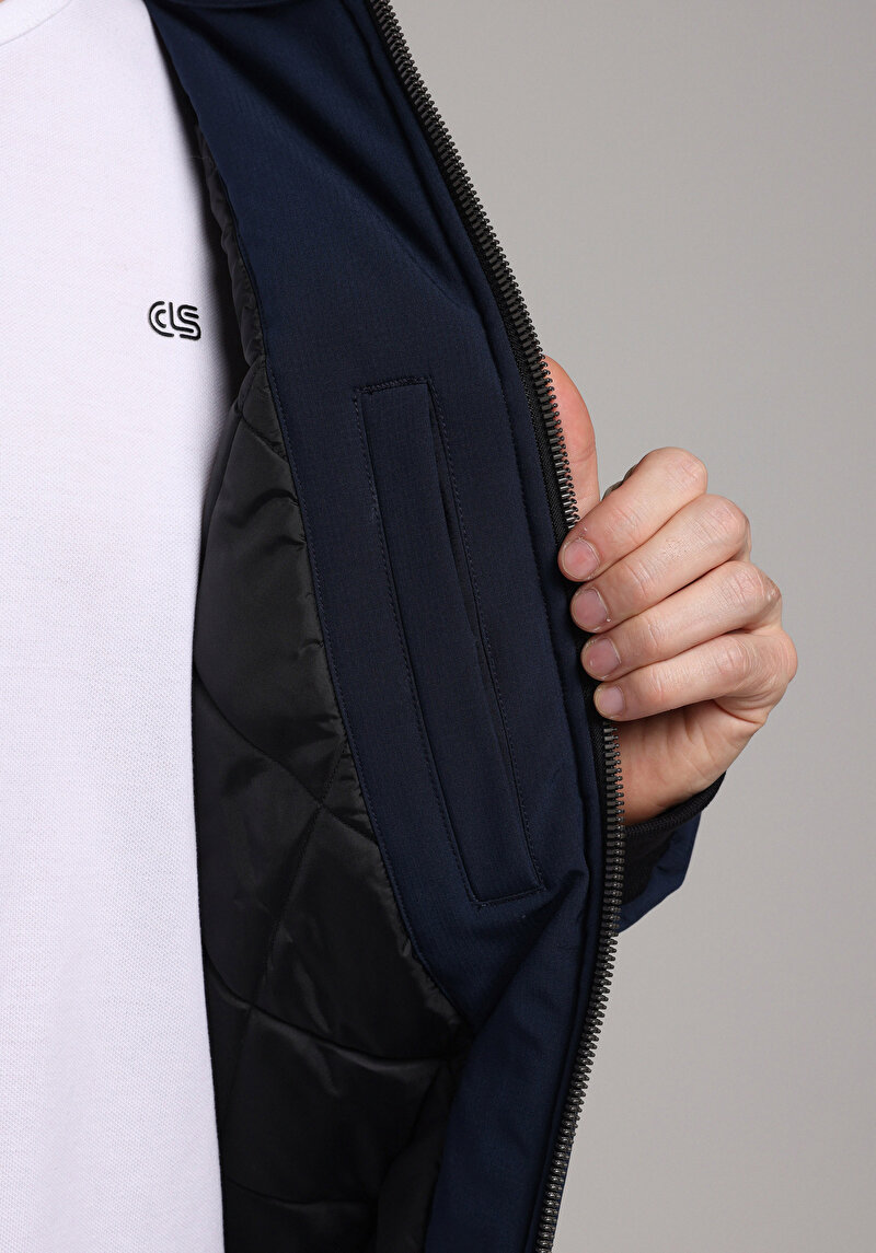 Afișați detalii pentru Jacheta De Barbati Albastru Marin Oversize Fit  Cl1077944