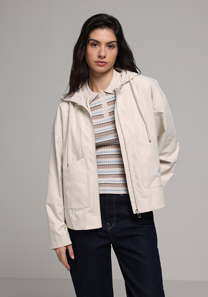 Imagine a Jacheta De Ploaıe De Dama Ecru Regular Fit Cl1077680