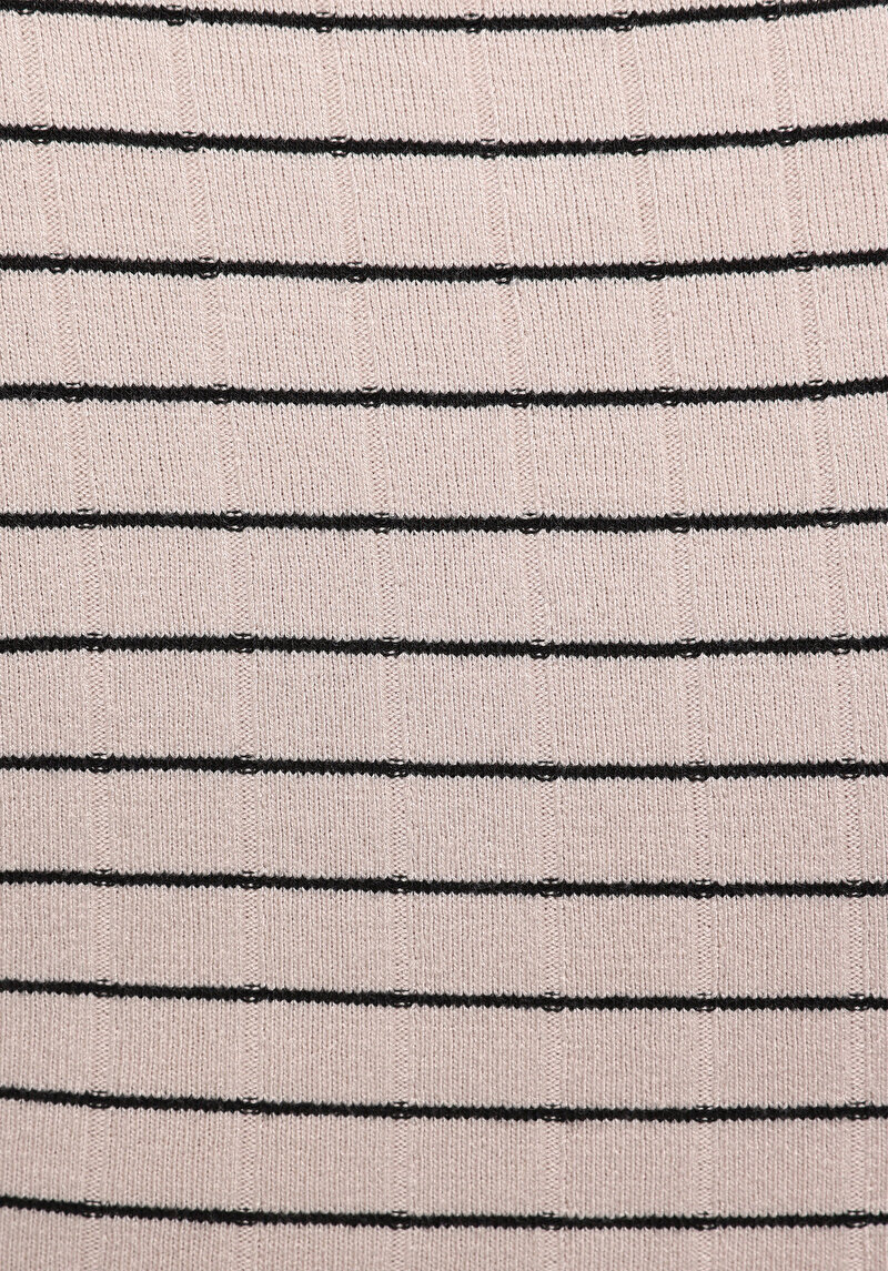 Afișați detalii pentru Pulover Cu Mâneci Scurte De Dama Bej Slim Fit  Cl1078113