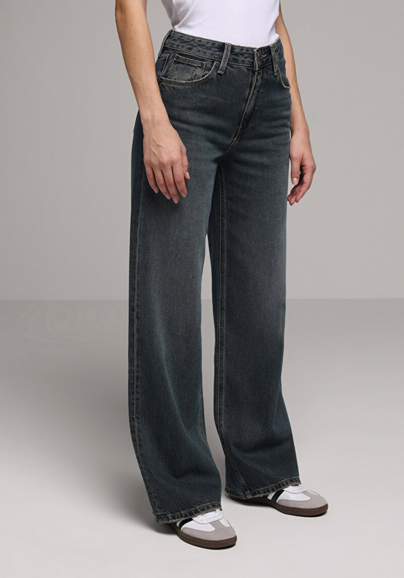 Afișați detalii pentru Pantaloni De Dama Albastru Inchis Regular Fit 970 Berry Cl1078226