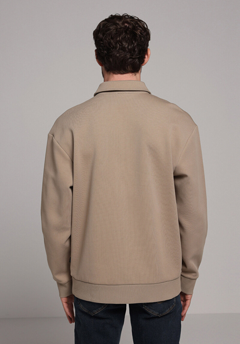 Imagine a Hanorac / Bluza De Barbati Bej Comfort Fit Cl1077621
