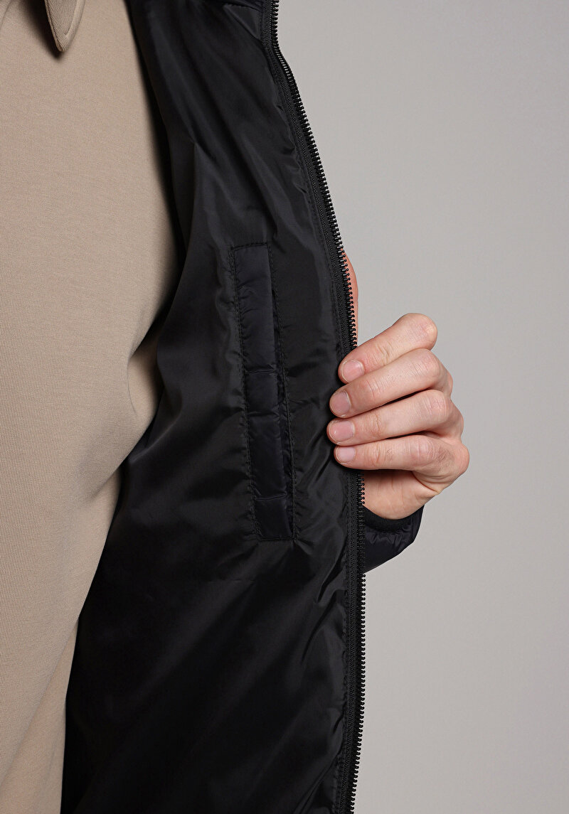 Afișați detalii pentru Jacheta De Barbati Negru Slim Fit  Cl1077729