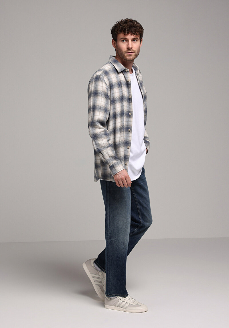 Afișați detalii pentru Camasa Cu Maneca Lunga De Barbati Albastru Comfort Fit  Cl1077505