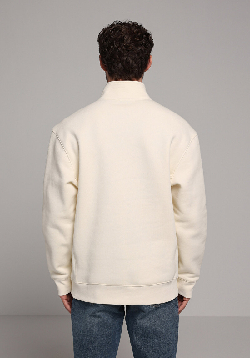 Imagine a Hanorac / Bluza De Barbati Ecru Comfort Fit Cl1078075