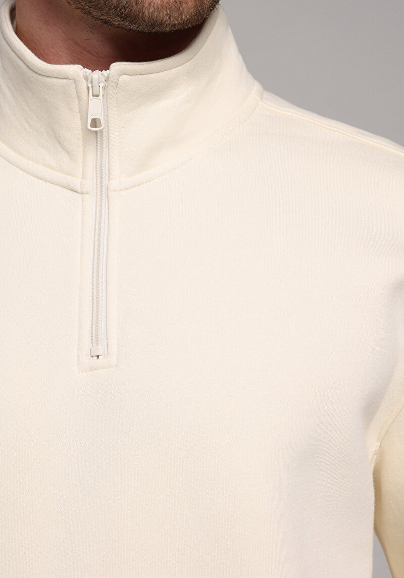 Afișați detalii pentru Hanorac / Bluza De Barbati Ecru Comfort Fit  Cl1078075