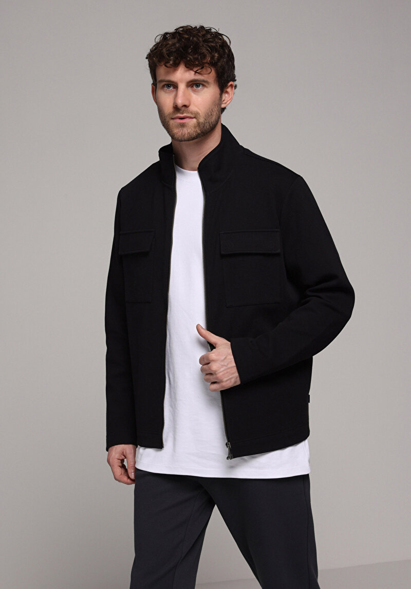 Imagine a Jacheta De Barbati Negru Regular Fit  Cl1078083