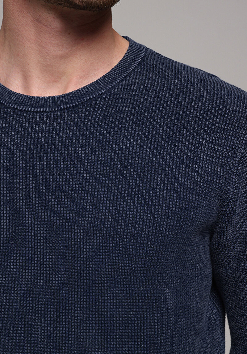 Afișați detalii pentru Pulover De Barbati Albastru Regular Fit  Cl1078143