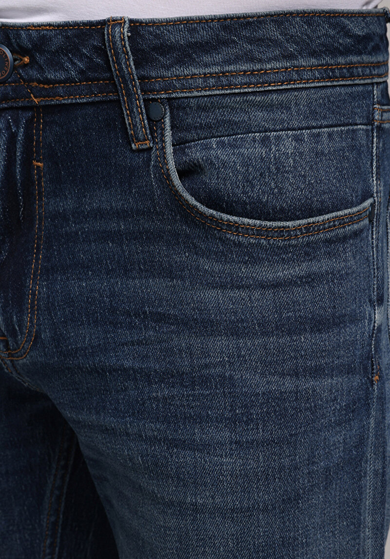 Afișați detalii pentru Pantaloni De Barbati Albastru Regular Fit 045 David Cl1078166