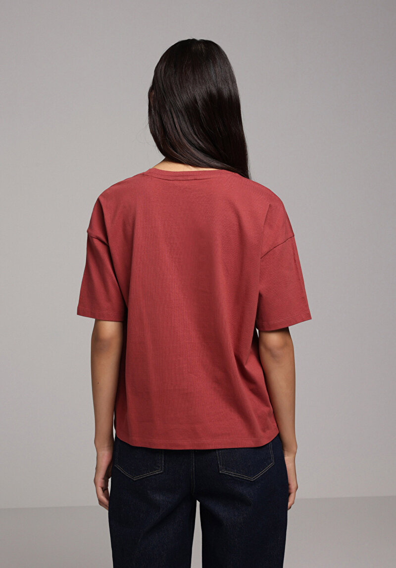 Imagine a Tricou Cu Maneca Scurta De Dama Roşu Regular Fit Cl1077681