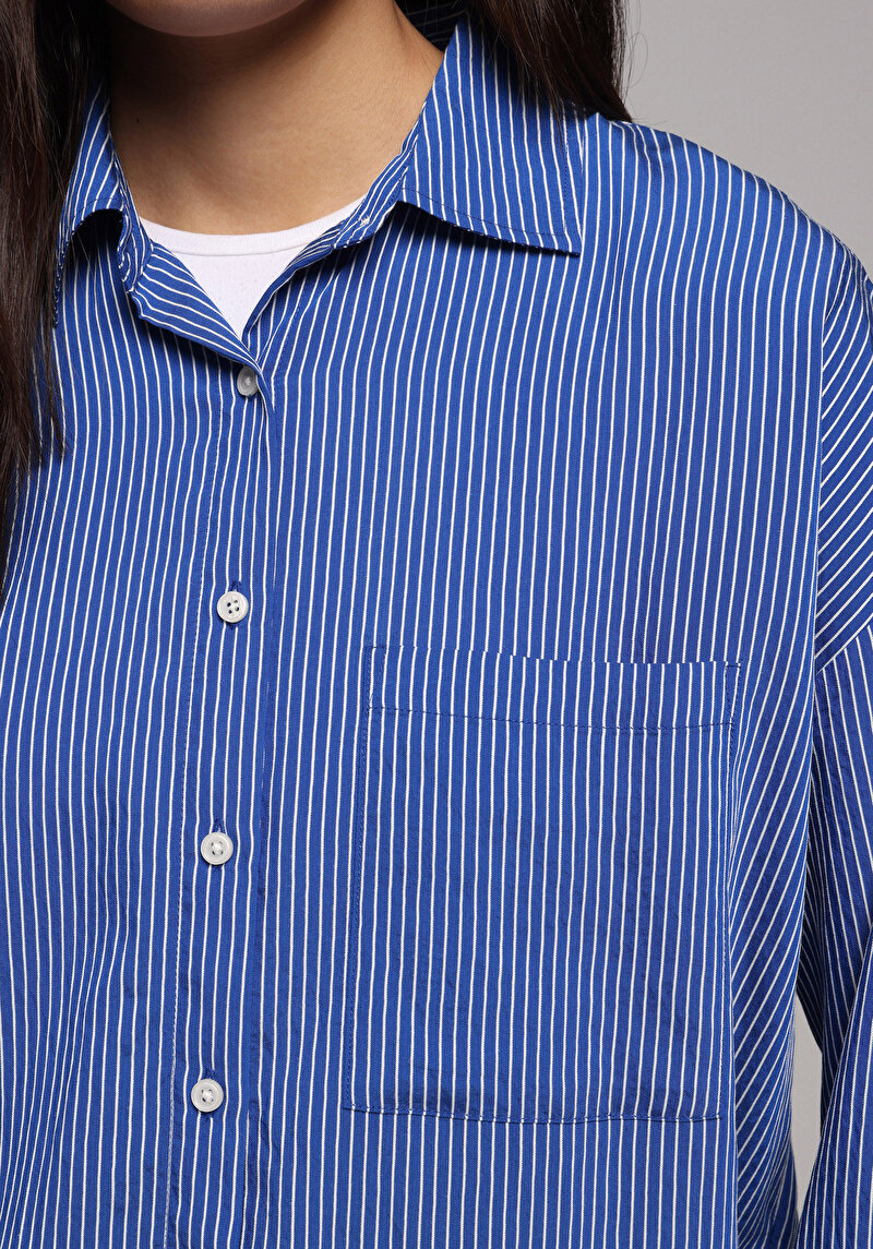 Imagine a Camasa Cu Maneca Lunga De Dama Albastru Fashion Fit Cl1078109