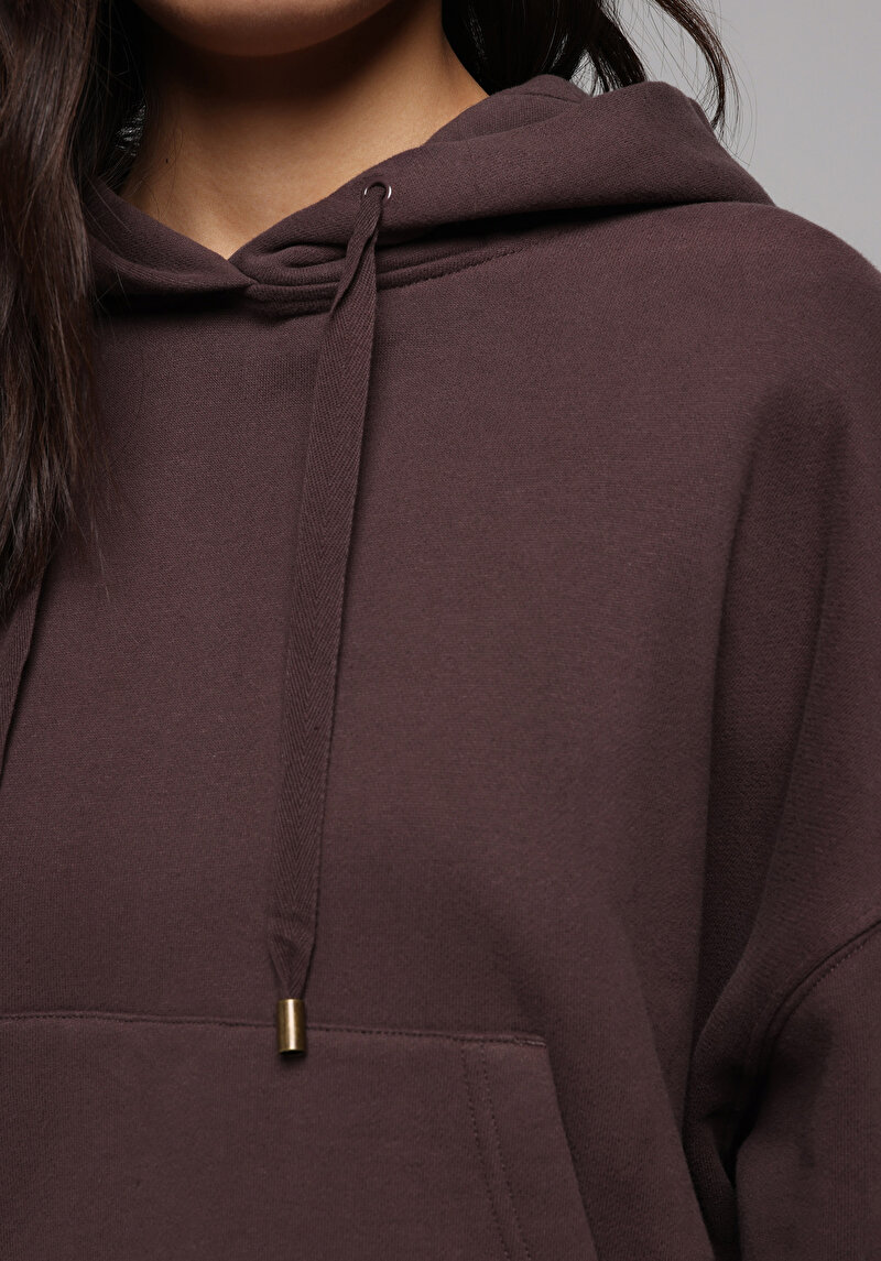 Afișați detalii pentru Hanorac / Bluza De Dama Maro Relax Fit  Cl1077688