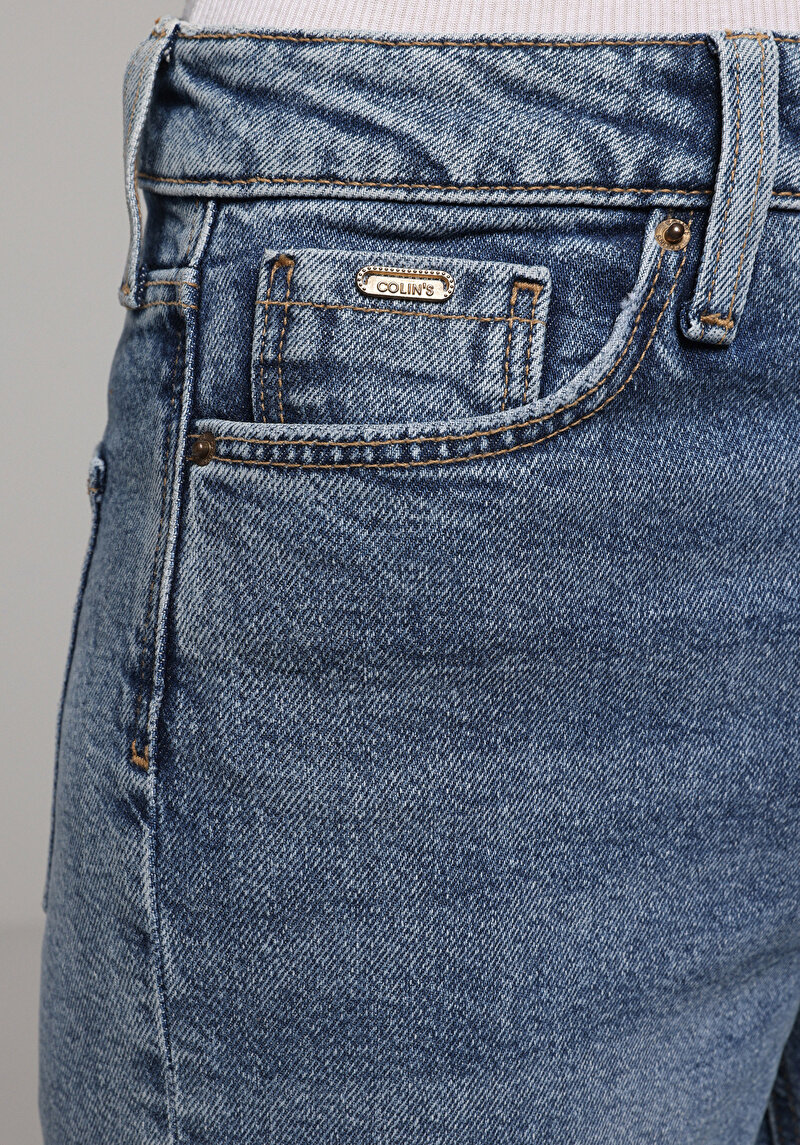 Afișați detalii pentru Pantaloni De Dama Albastru Regular Fit 791 Monica Cl1077408