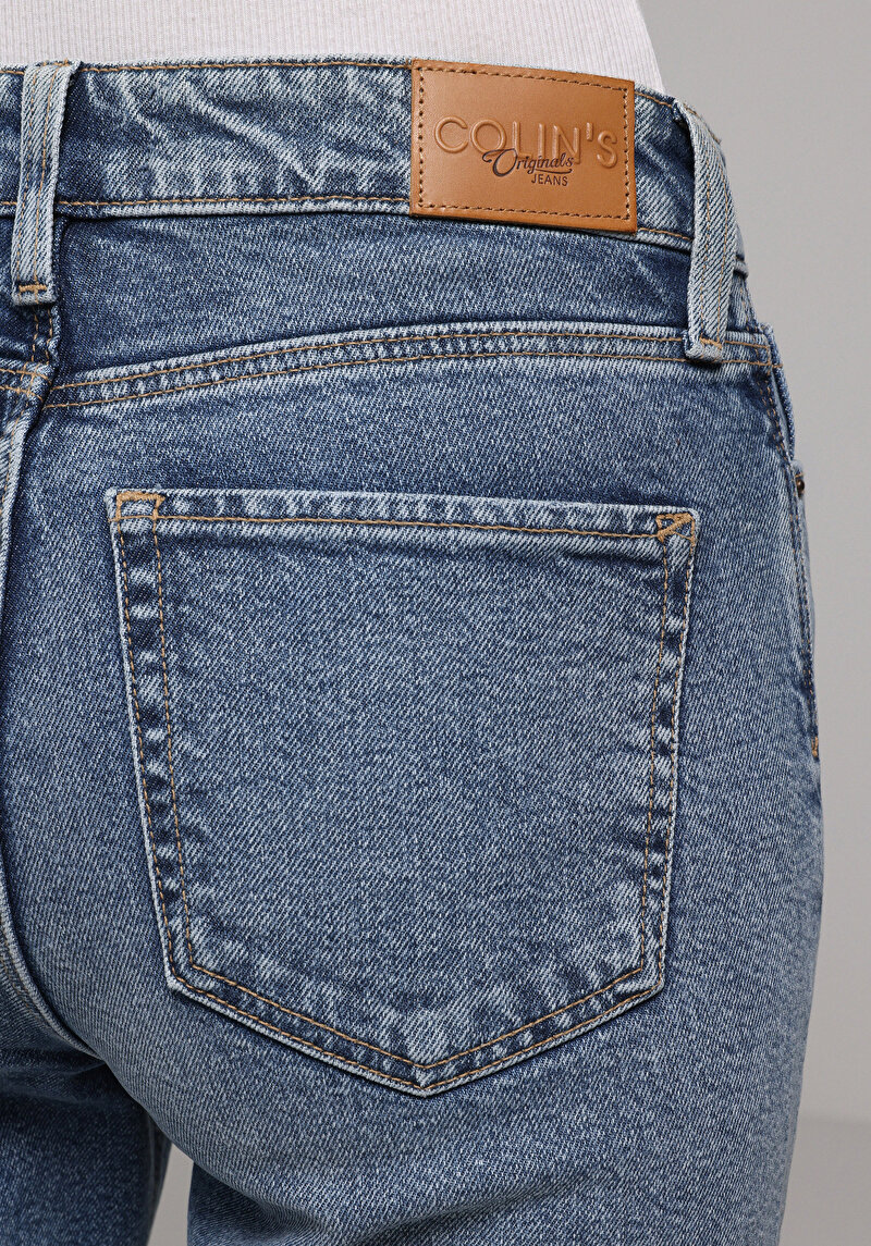 Afișați detalii pentru Pantaloni De Dama Albastru Regular Fit 791 Monica Cl1077408