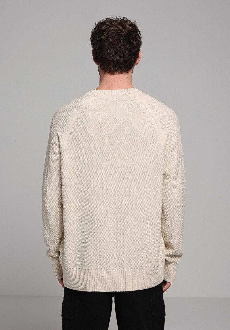 Imagine a Pulover De Barbati Ecru Regular Fit Cl1077457