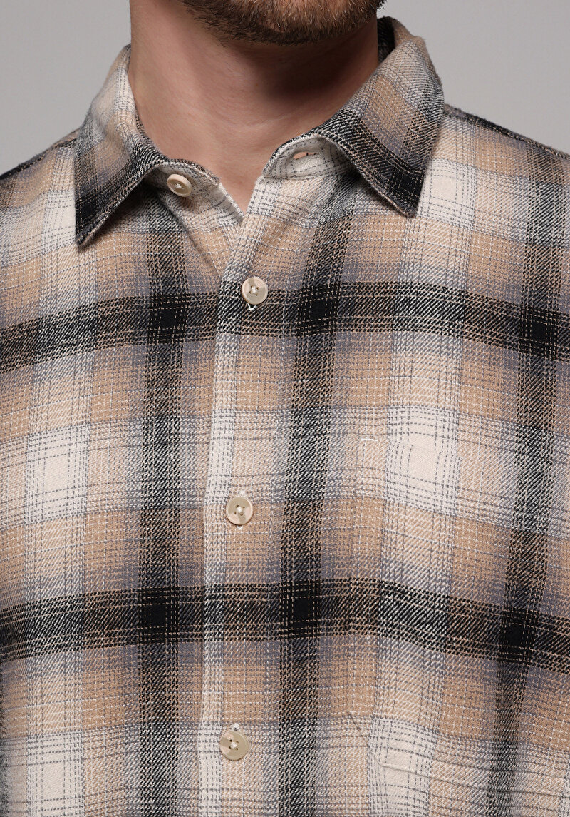 Afișați detalii pentru Camasa Cu Maneca Lunga De Barbati Bej Comfort Fit  Cl1077505