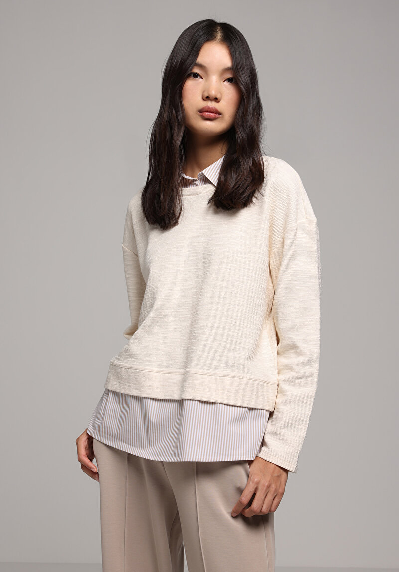 Imagine a Pulover De Dama Ecru Regular Fit Cl1077728