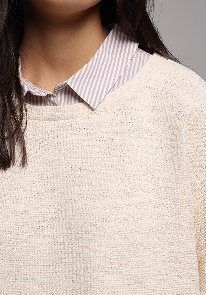 Afișați detalii pentru Pulover De Dama Ecru Regular Fit  Cl1077728