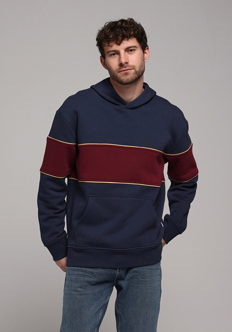 Imagine a Hanorac / Bluza De Barbati Albastru Marin Comfort Fit Cl1077572
