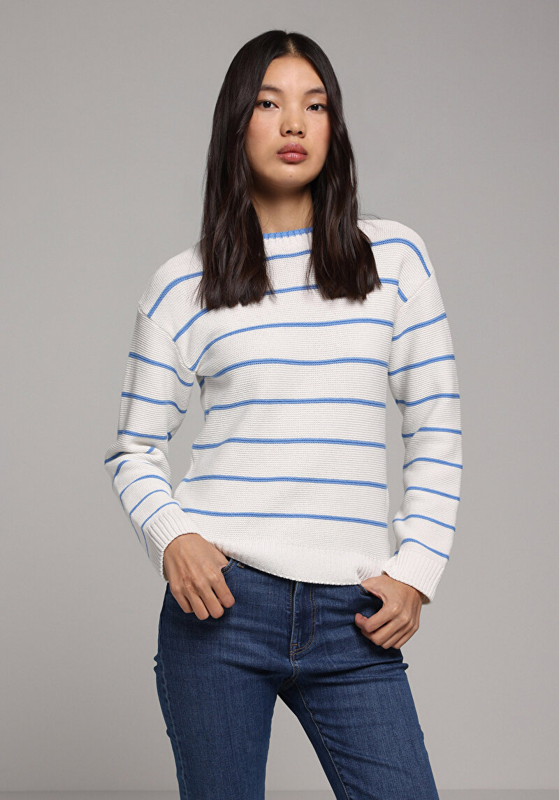 Imagine a Pulover De Dama Ecru Slim Fit  Cl1077976