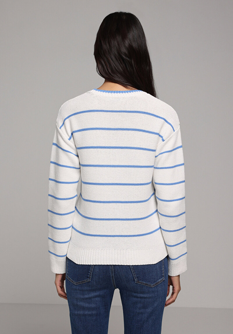 Imagine a Pulover De Dama Ecru Slim Fit Cl1077976