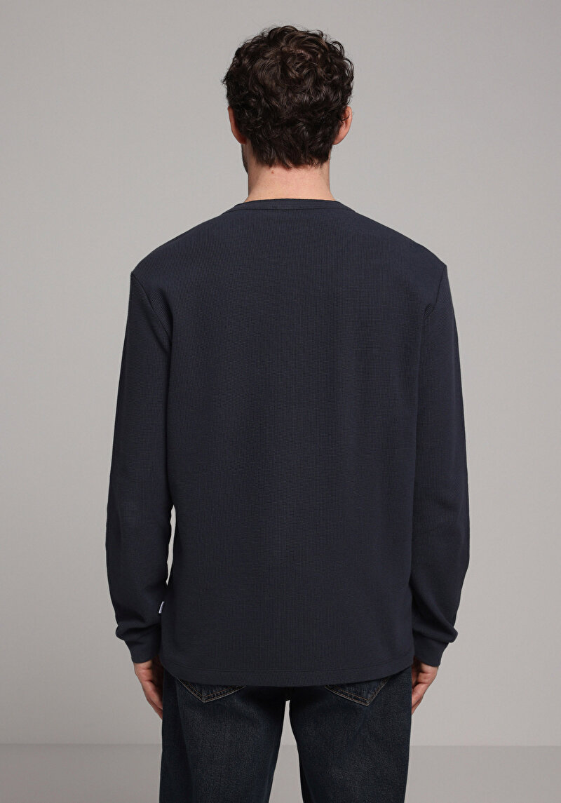 Imagine a Tricou Cu Maneca Lunga De Barbati Antracit Regular Fit Cl1078190